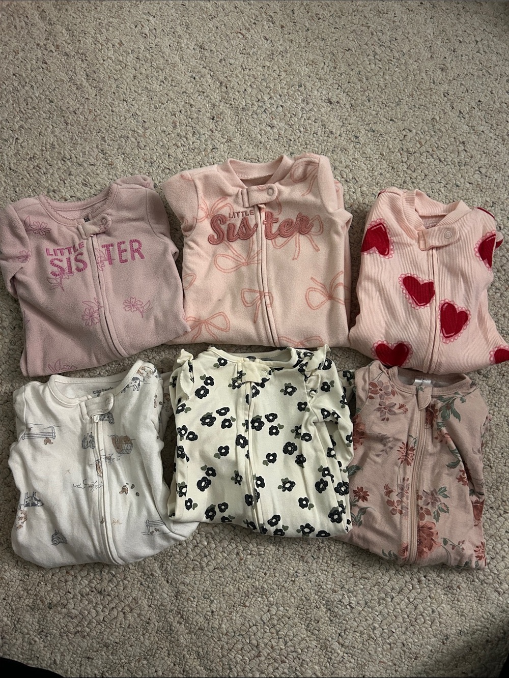 Baby girl lot bundle sleepers